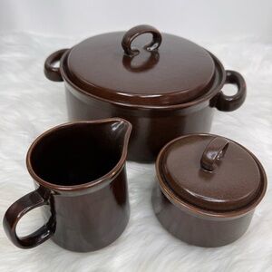 Vintage 1960’s Aztec Stoneware Japan Glazed Pottery Set